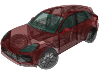 Porsche Cayenne Turbo (2018) 3D Model preview