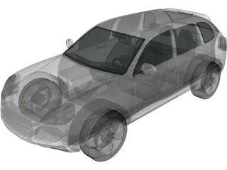 Porsche Cayenne S (2003) 3D Model preview