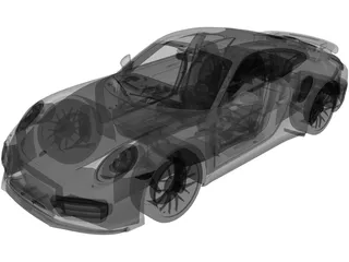 Porsche 911 Turbo S (2016) 3D Model preview