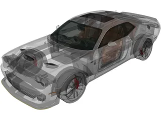 Dodge Challenger SRT Hellcat (2018) 3D Model preview