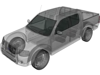Ford Ranger DoubleCab (2003) 3D Model preview