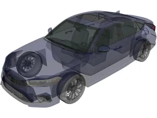 Honda Civic Sedan Touring (2022) 3D Model preview
