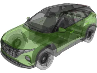 Hyundai Tucson Hybrid (2021) 3D Model preview