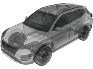 Hyundai Tucson (2018) 3D Model preview