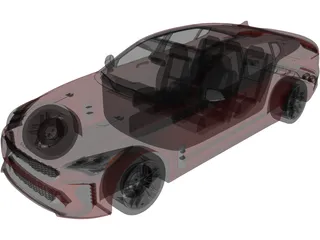 Kia Stinger GT (2022) 3D Model preview