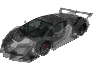 Lamborghini Veneno LP750-4 (2013) 3D Model preview