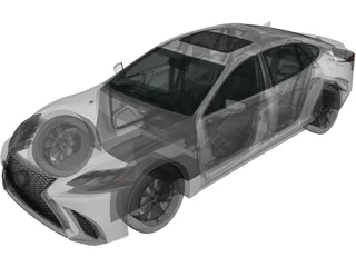 Lexus LS XF50 F Sport (2018) 3D Model preview