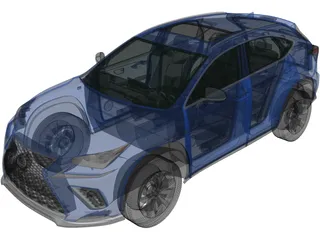 Lexus NX F-Sport (2017) 3D Model preview
