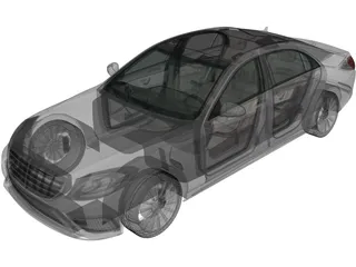 Mercedes-Benz S-class (2014) 3D Model preview