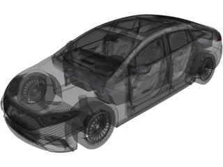 Mercedes-Benz EQS (2022) 3D Model preview