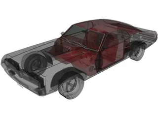 Mercury Cougar XR-7 (1969) 3D Model preview
