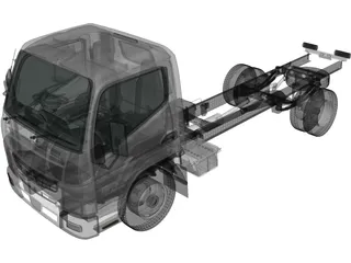 Mitsubishi Fuso Canter 515 SuperLow CityCab (2019) 3D Model preview