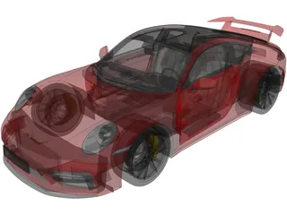 Porsche 911 Carrera S (2019) 3D Model preview