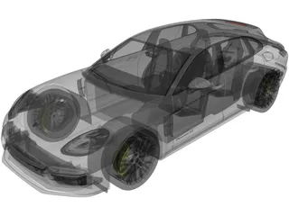 Porsche Panamera 4 E-Hybrid Sport Turismo (2021) 3D Model preview