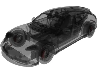 Porsche Taycan 4S Cross Turismo (2021) 3D Model preview