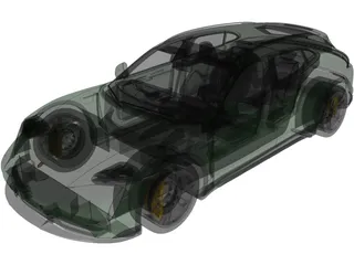 Porsche Taycan Turbo S Cross Turismo (2021) 3D Model preview