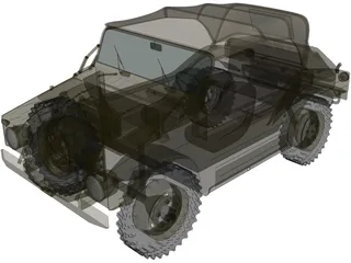 Porsche 597 Jagdwagen (1955) 3D Model preview
