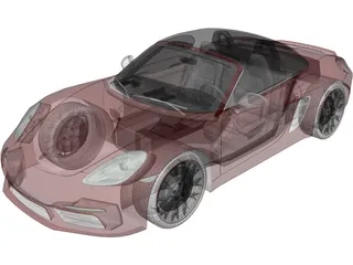 Porsche 718 Boxster S (2017) 3D Model preview