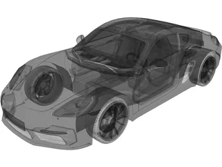 Porsche 718 Cayman S (2017) 3D Model preview
