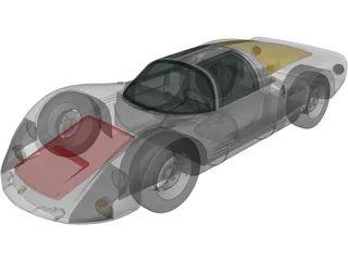 Porsche 906 Carrera 6 Coupe (1966) 3D Model preview
