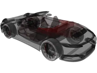 Porsche 911 Carrera Cabriolet (2019) 3D Model preview