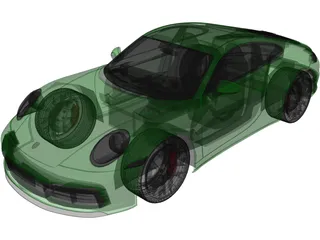 Porsche 911 Carrera S (2019) 3D Model preview