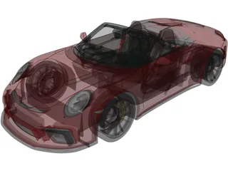 Porsche 911 Speedster (2019) 3D Model preview