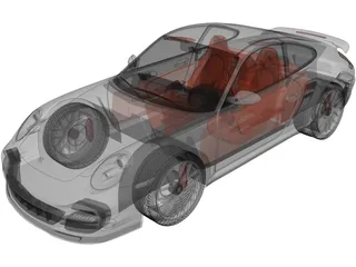 Porsche 911 Turbo (2010) 3D Model preview