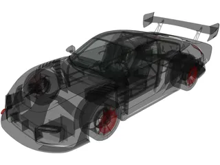Porsche 935 Moby Dick (2019) 3D Model preview