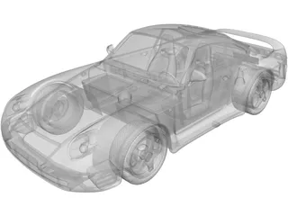 Porsche 959 (1987) 3D Model preview