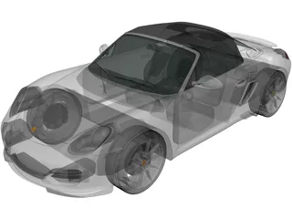 Porsche Boxster Spyder (2011) 3D Model preview