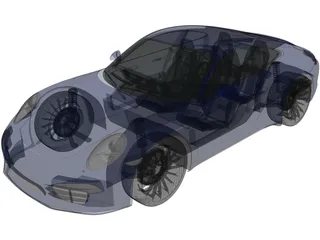 Porsche 911 Carrera (2017) 3D Model preview