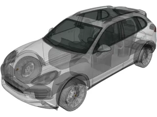 Porsche Cayenne S Hybrid (2010) 3D Model preview