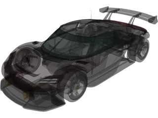 Porsche Mission R Concept (2021) 3D Model preview