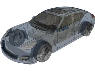 Porsche Panamera Turbo (2009) 3D Model preview