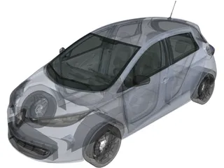 Renault ZOE (2013) 3D Model preview