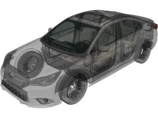 Subaru Legacy (2014) 3D Model preview