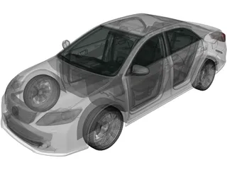 Toyota Camry (2011) 3D Model preview