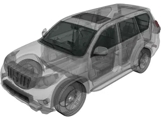 Toyota Land Cruiser Prado (2010) 3D Model preview