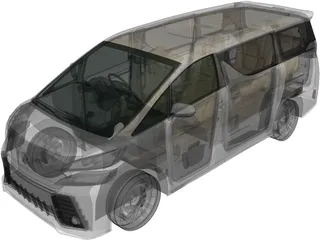 Toyota Vellfire Aero (2015) 3D Model preview