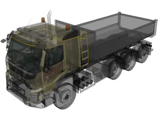 Volvo FMX Tridem (2013) 3D Model preview