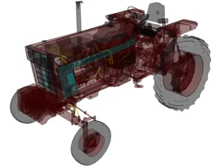 Case IH Farmall 1066 Hydro 3D Model preview