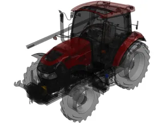 Case IH Farmall C Series 3D Model preview