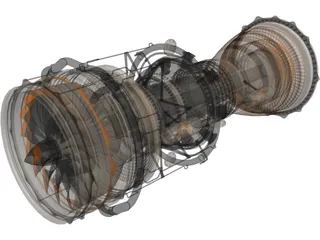 Jet Engine 3D Model preview