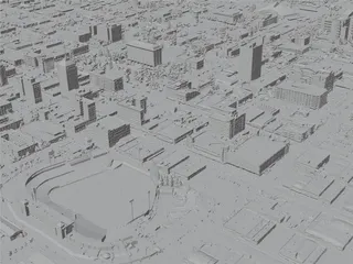 Fresno City, CA, USA (2024) 3D Model preview