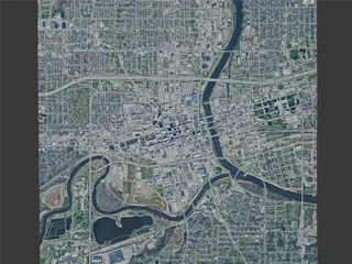 Des Moines City, IA, USA (2024) 3D Model preview