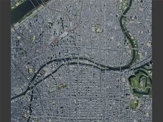 Osaka City, Japan (2024) 3D Model preview