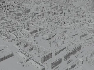 Rennes City, France (2022) 3D Model preview