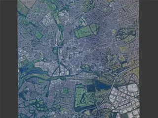 Northampton City, UK (2023) 3D Model preview