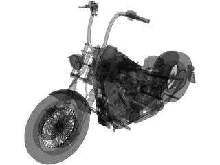 Harley-Davidson Knucklehead 3D Model preview